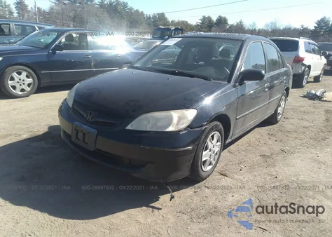 2005 Honda Civic Vp from USA, damaged, VIN 2HGES163251H54348